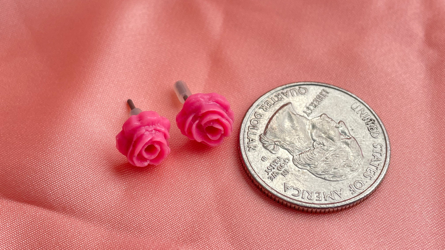 Light pink, bright pink, ivory flowers