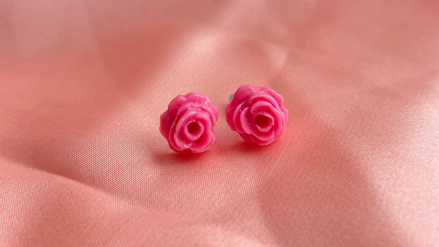 Light pink, bright pink, ivory flowers