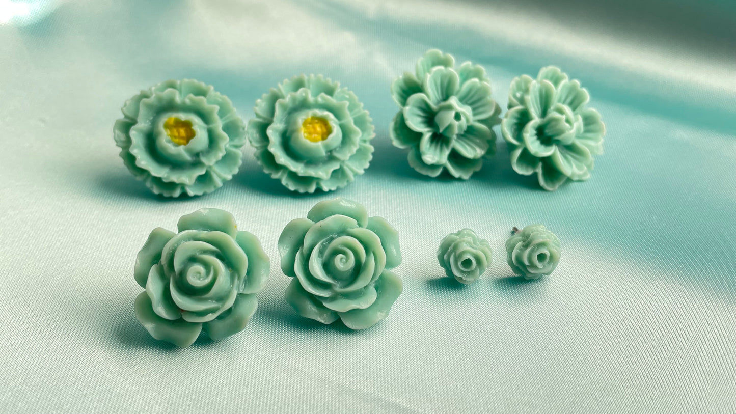 Sea foam green flowers