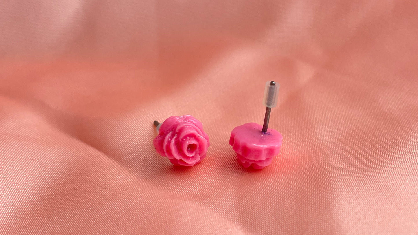 Light pink, bright pink, ivory flowers