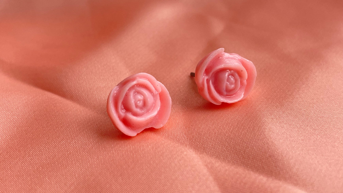 Light pink, bright pink, ivory flowers