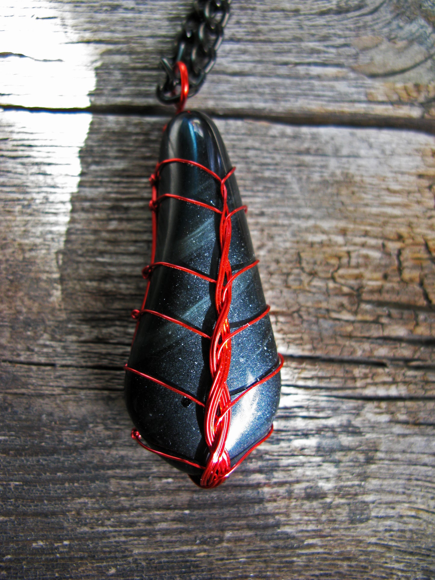 Silver Sheen Drop Obsidian